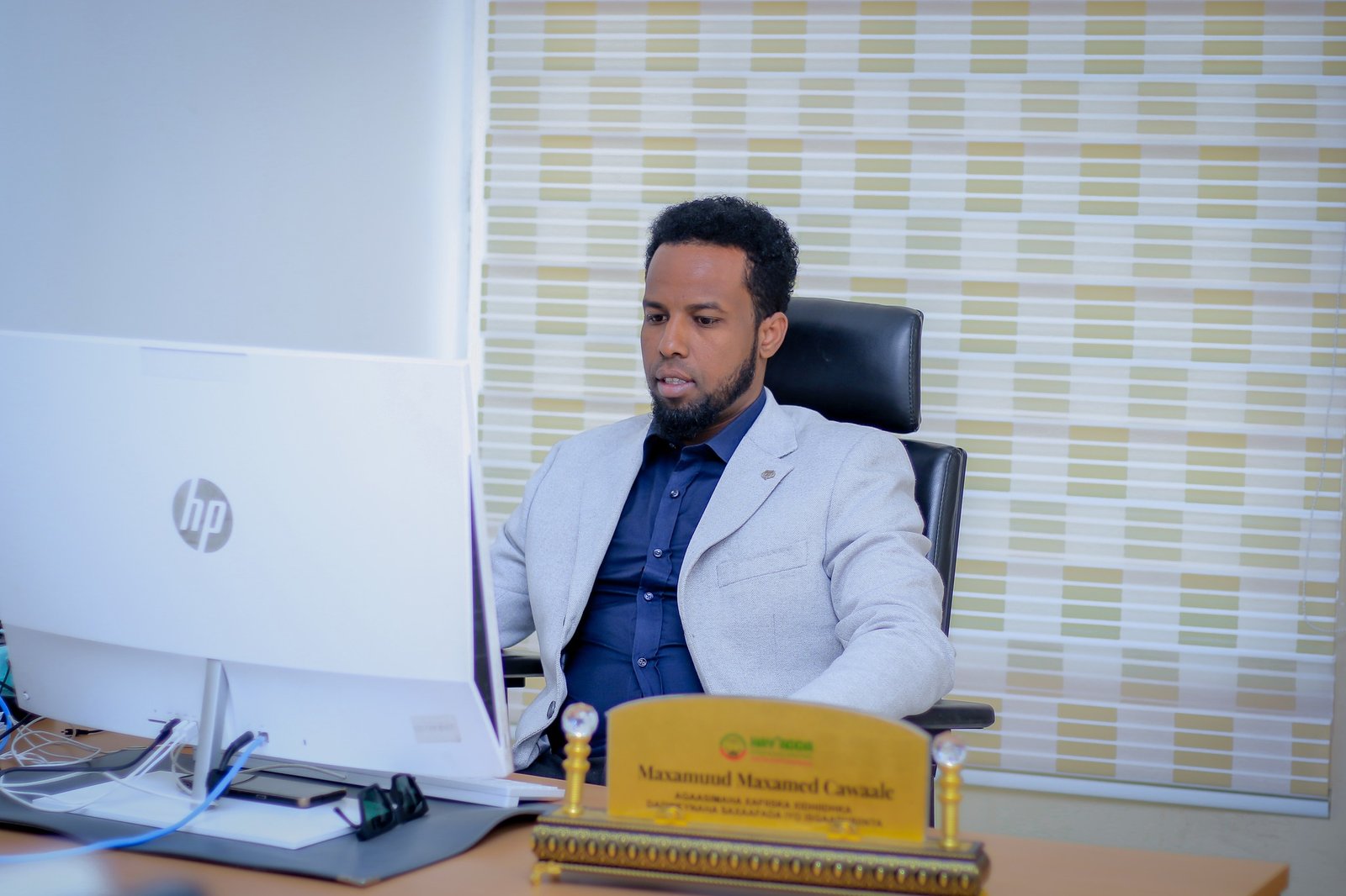 Mahmoud Mohamed Awaleh in his office